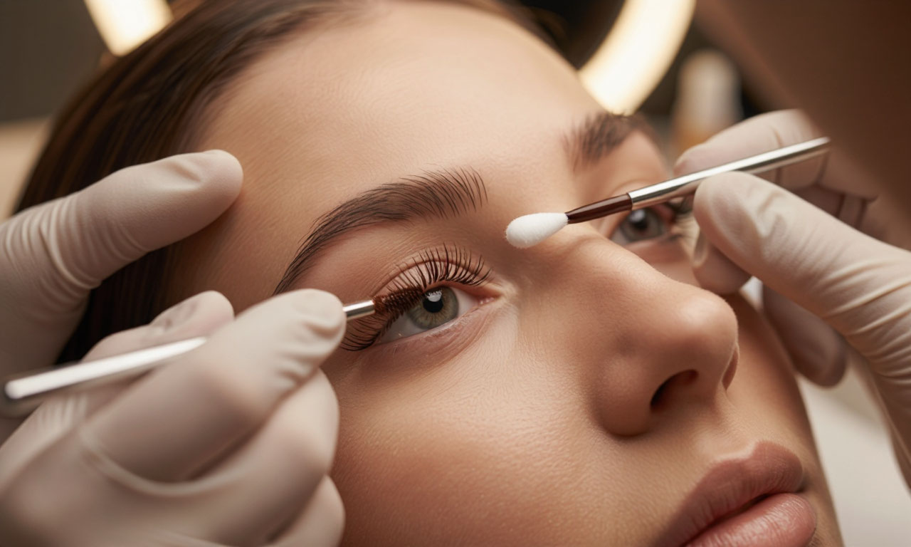Lash tinting process